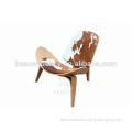 Factory price cowhide Has Wegner Shell plywood chair